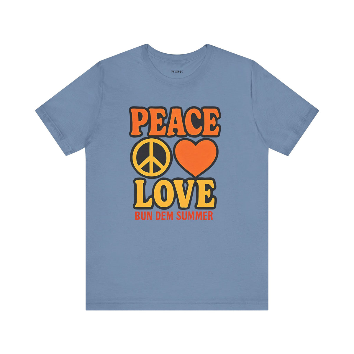 Peace & Love Summer Vibes Unisex Tee, Perfect for Festivals, Casual Outfits, Gifts, Music Events, and Spreading Positivity - NGOWE STORE