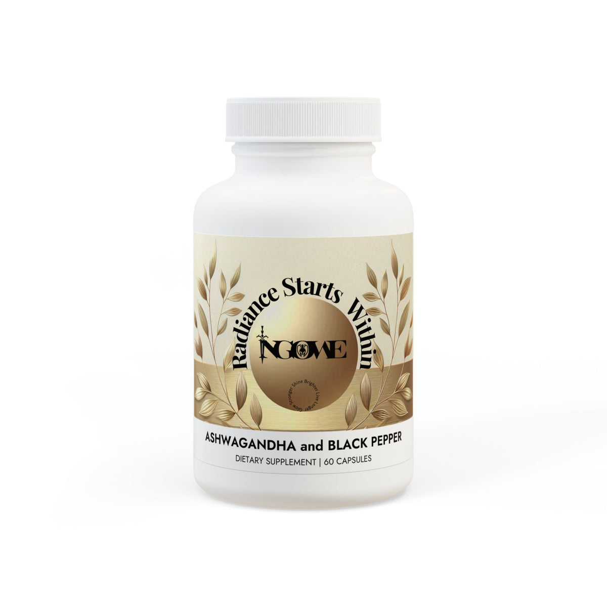 Ashwagandha and Black Pepper Supplement (60 capsules) - NGOWE STORE