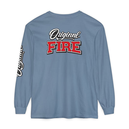 ORIGINAL FIRE™ 2026 — Fearless Long Sleeve. Unisex Garment-dyed Long Sleeve T-Shirt