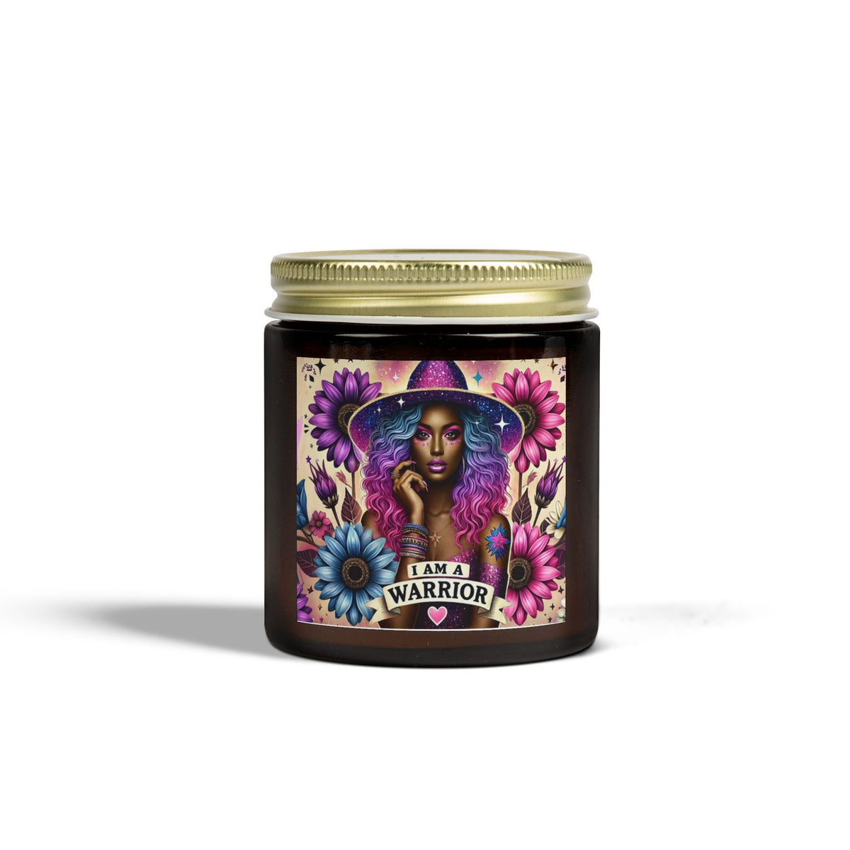 I Am A Warrior Affirmation Scented Candles, Coconut Apricot Wax (4oz, 9oz) - NGOWE STORE