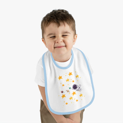 Baby Contrast Trim Jersey Bib