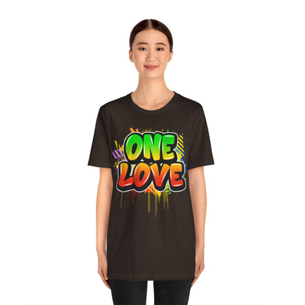 One Love Graffiti T-shirt - Unisex Jersey Short Sleeve Tee - NGOWE STORE