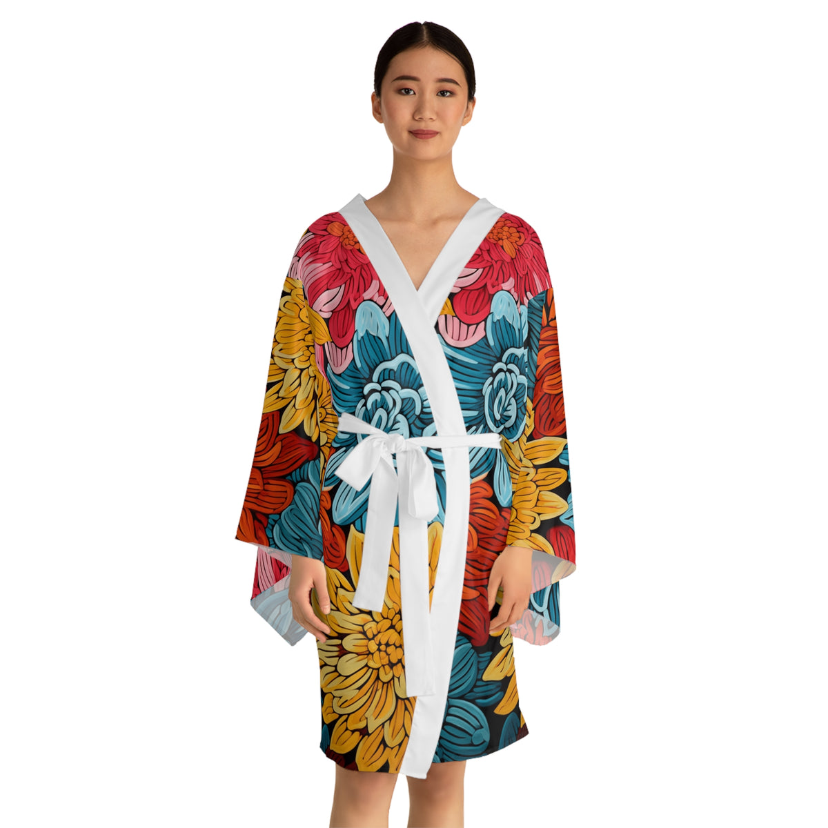 Long Sleeve Kimono Robe (AOP) - NGOWE STORE