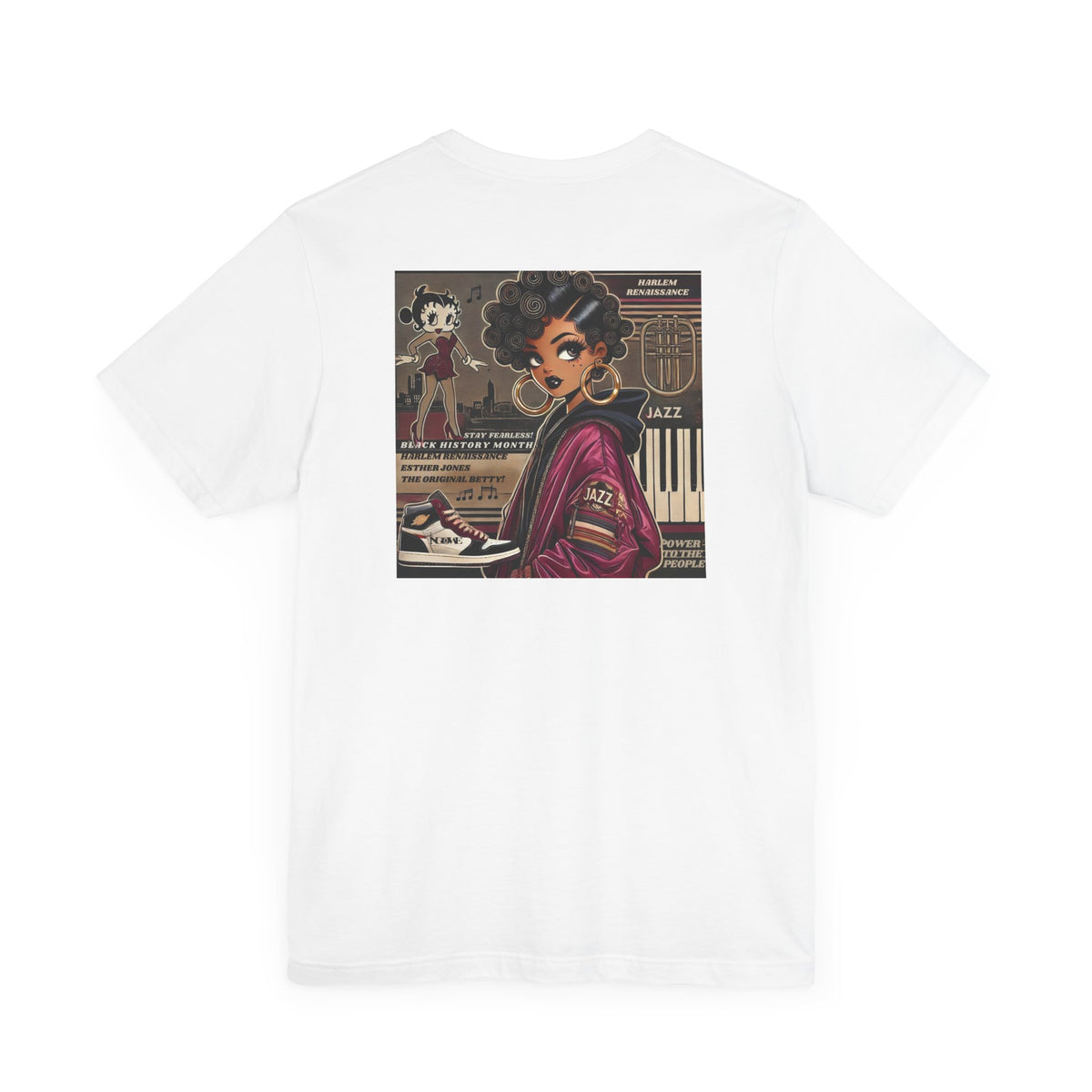 Harlem Renaissance Fearless Betty Boop Unisex Jersey Short Sleeve Tee - NGOWE STORE