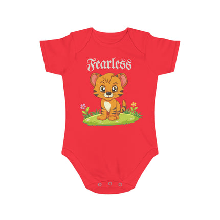 Fearless Baby Lion Cub Short Sleeve Baby Bodysuit - NGOWE STORE