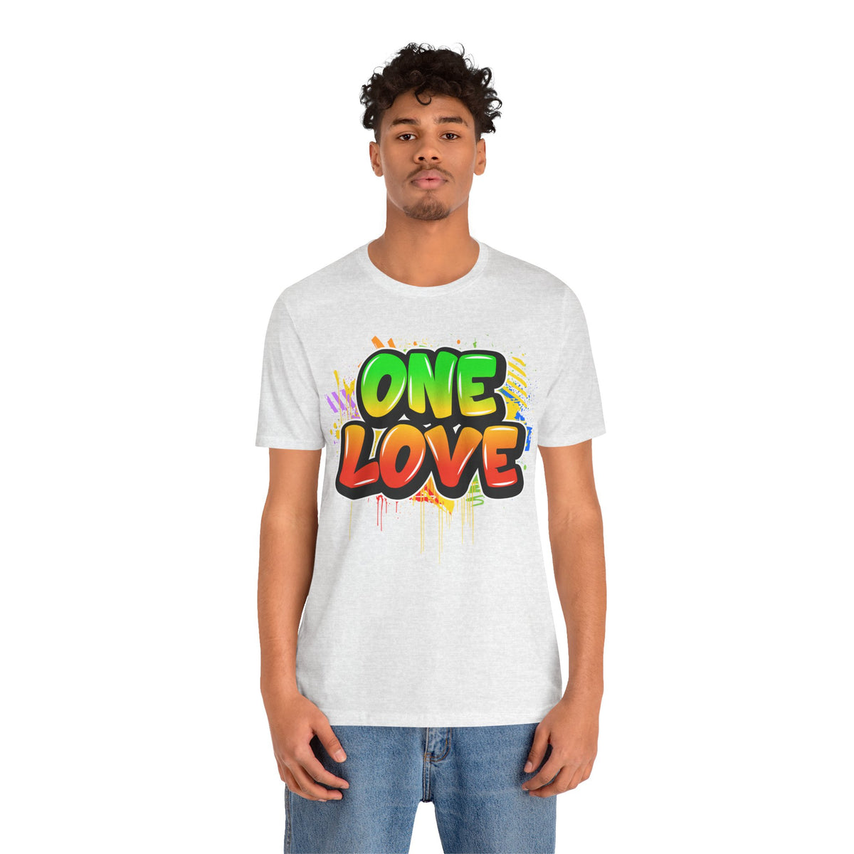 One Love Graffiti T-shirt - Unisex Jersey Short Sleeve Tee - NGOWE STORE