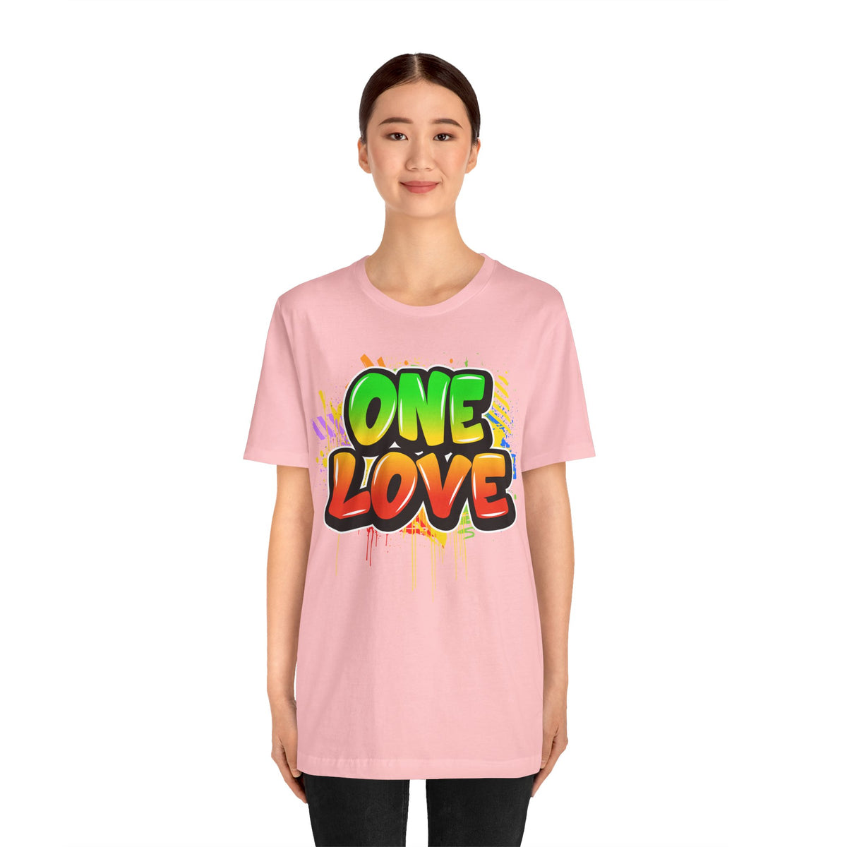 One Love Graffiti T-shirt - Unisex Jersey Short Sleeve Tee - NGOWE STORE