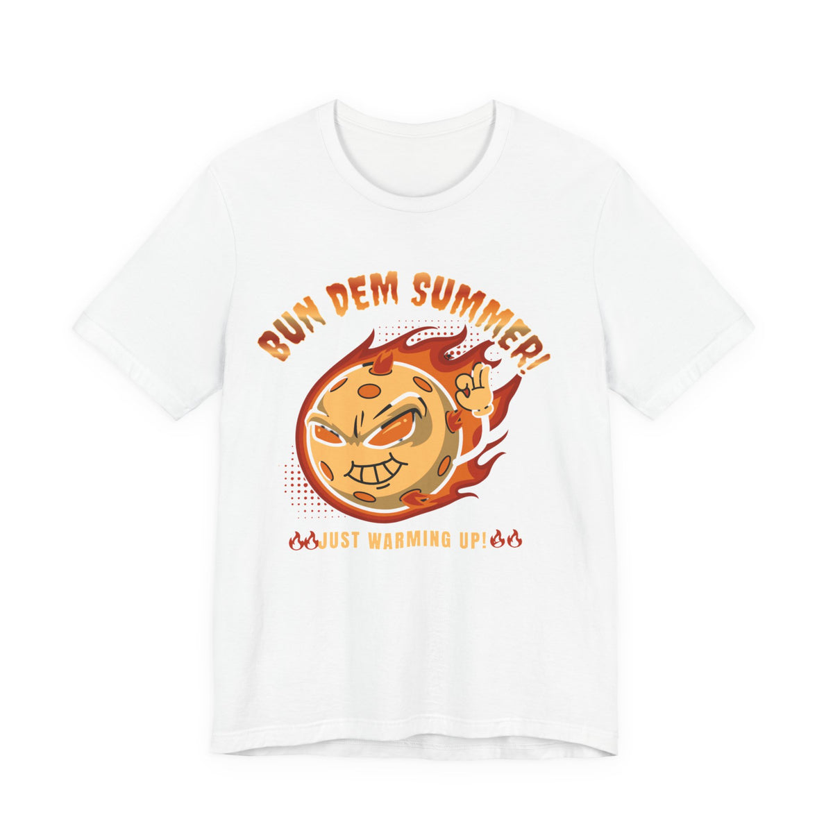 Unisex Summer Vibe Tee - 'Bun Dem Summer!' Graphic Shirt, Casual Wear, Gift for Friends, Summer Party Outfit, Beachwear - NGOWE STORE
