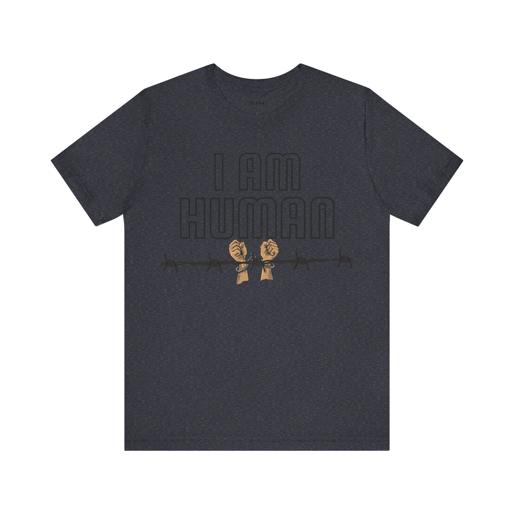 I AM HUMAN Unisex Jersey Tee - Empowerment & Humanity Message, Everyday Wear - NGOWE STORE