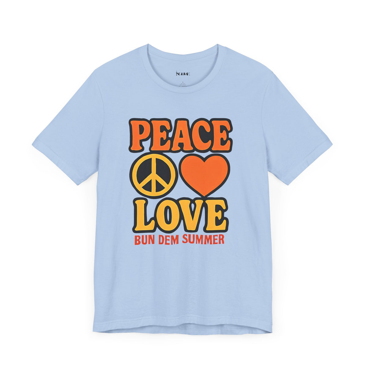 Peace & Love Summer Vibes Unisex Tee, Perfect for Festivals, Casual Outfits, Gifts, Music Events, and Spreading Positivity - NGOWE STORE