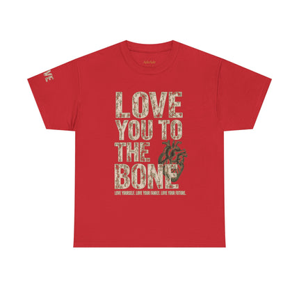 ADEADE "Love You To The Bone" Premium Red Legacy Heavy Cotton Tee – Limited Edition