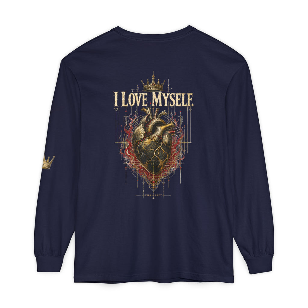 I Love Myself - Unisex Garment-dyed Long Sleeve T-Shirt - NGOWE STORE