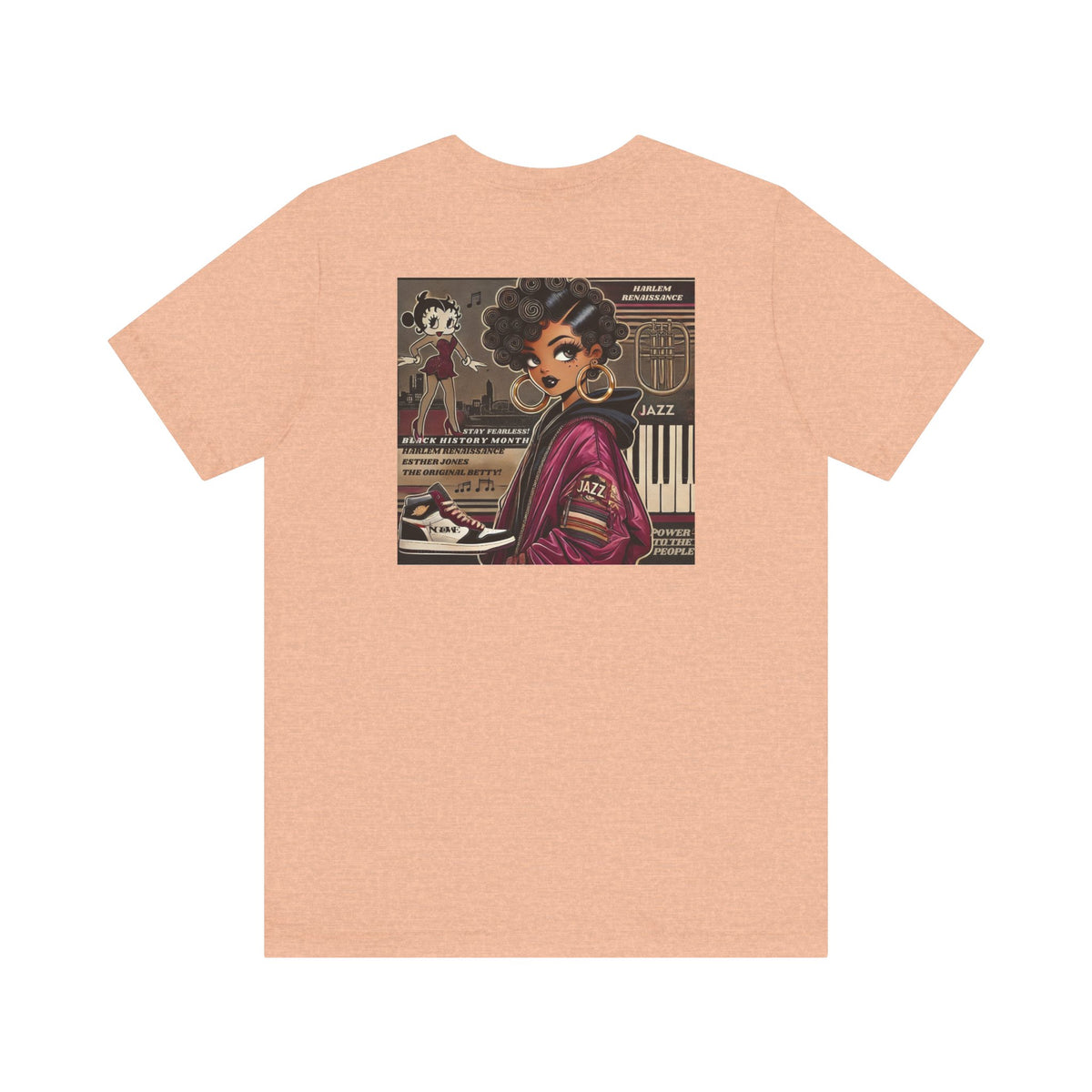 Harlem Renaissance Fearless Betty Boop Unisex Jersey Short Sleeve Tee - NGOWE STORE