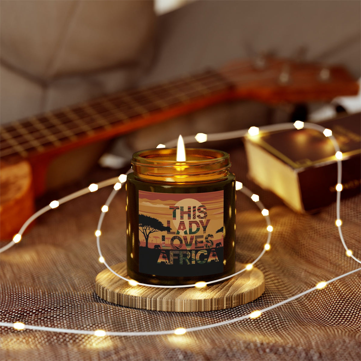 This Lady Loves Africa Scented Candles, Coconut Apricot Wax (4oz, 9oz) - NGOWE STORE