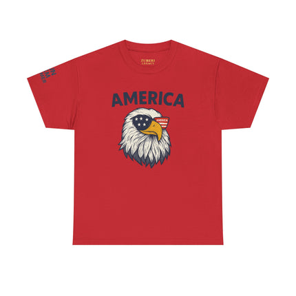 Patriotic Eagle Tee, Unisex Heavy Cotton Tee, USA Independence Day Shirt, American Apparel, 4th of July Top, Freedom Graphic Tee