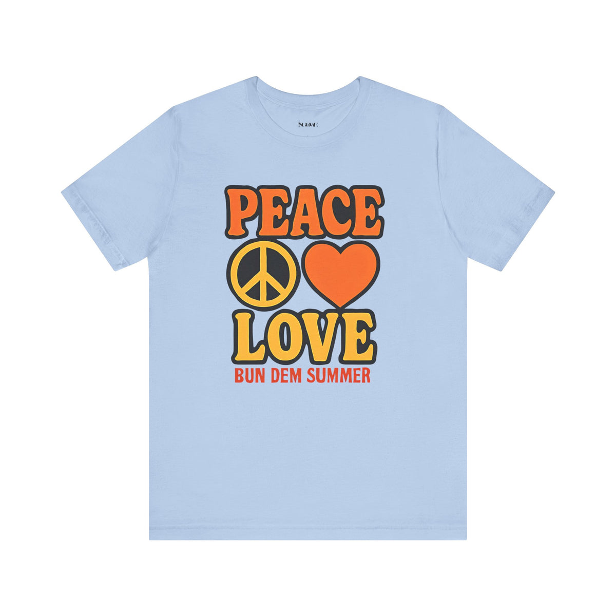 Peace & Love Summer Vibes Unisex Tee, Perfect for Festivals, Casual Outfits, Gifts, Music Events, and Spreading Positivity - NGOWE STORE