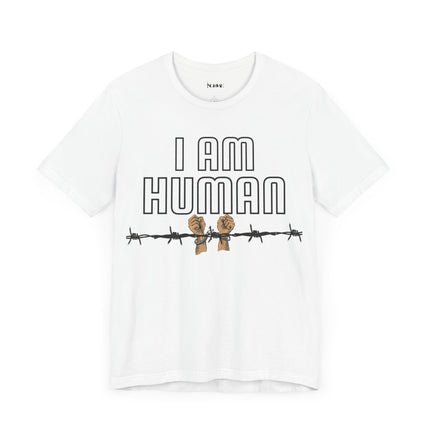 I AM HUMAN Unisex Jersey Tee - Empowerment & Humanity Message, Everyday Wear