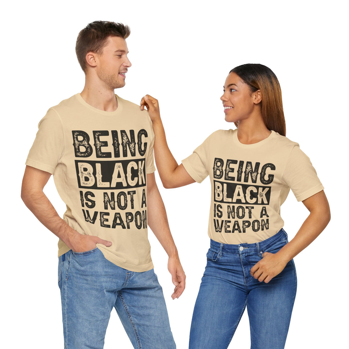 Being Black Not  A Weapon - Unisex Jersey Short Sleeve Tee - NGOWE STORE