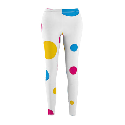 Colored Dots Women's Cut & Sew Casual Leggings (AOP)