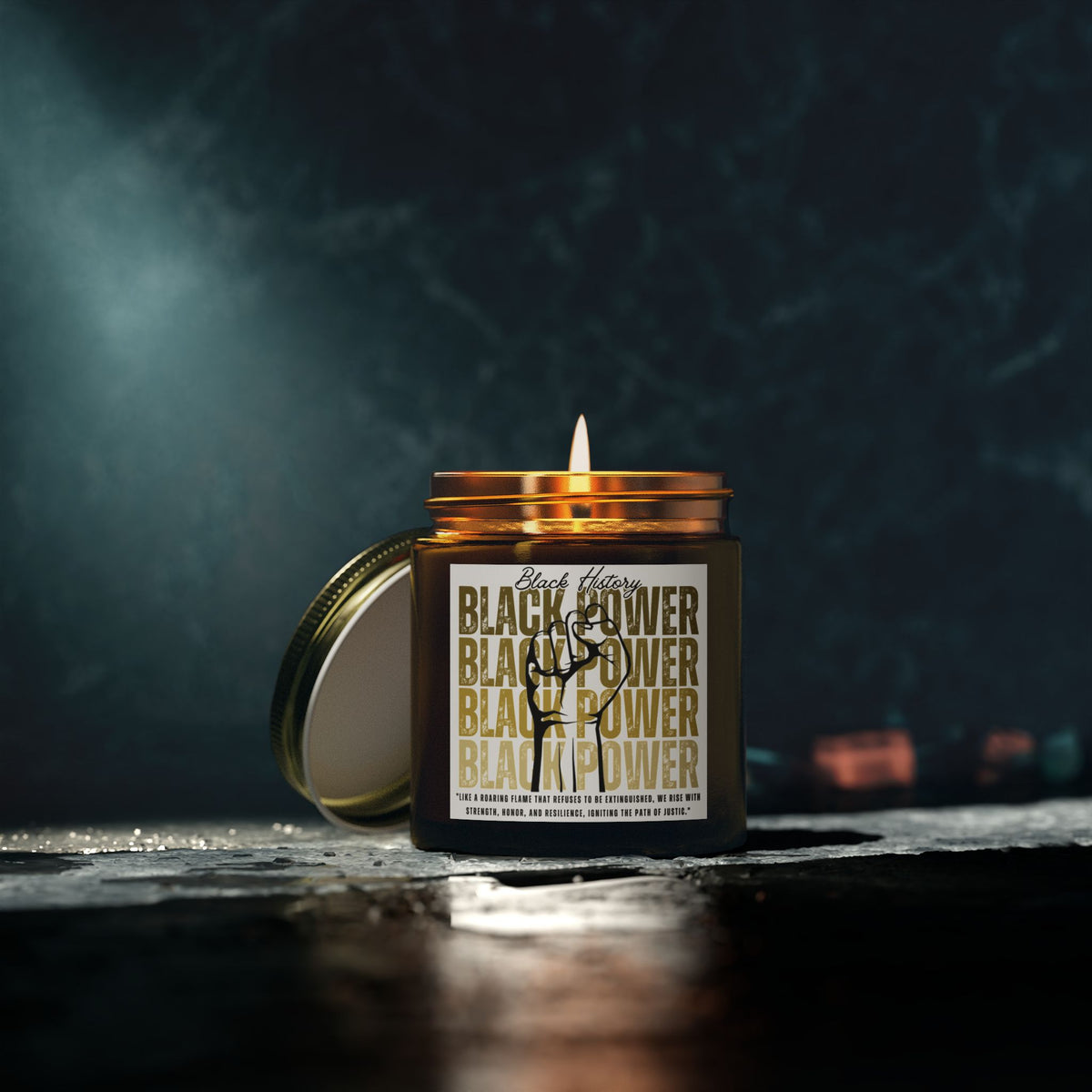 Black History Scented Candles, Coconut Apricot Wax (4oz, 9oz) - NGOWE STORE