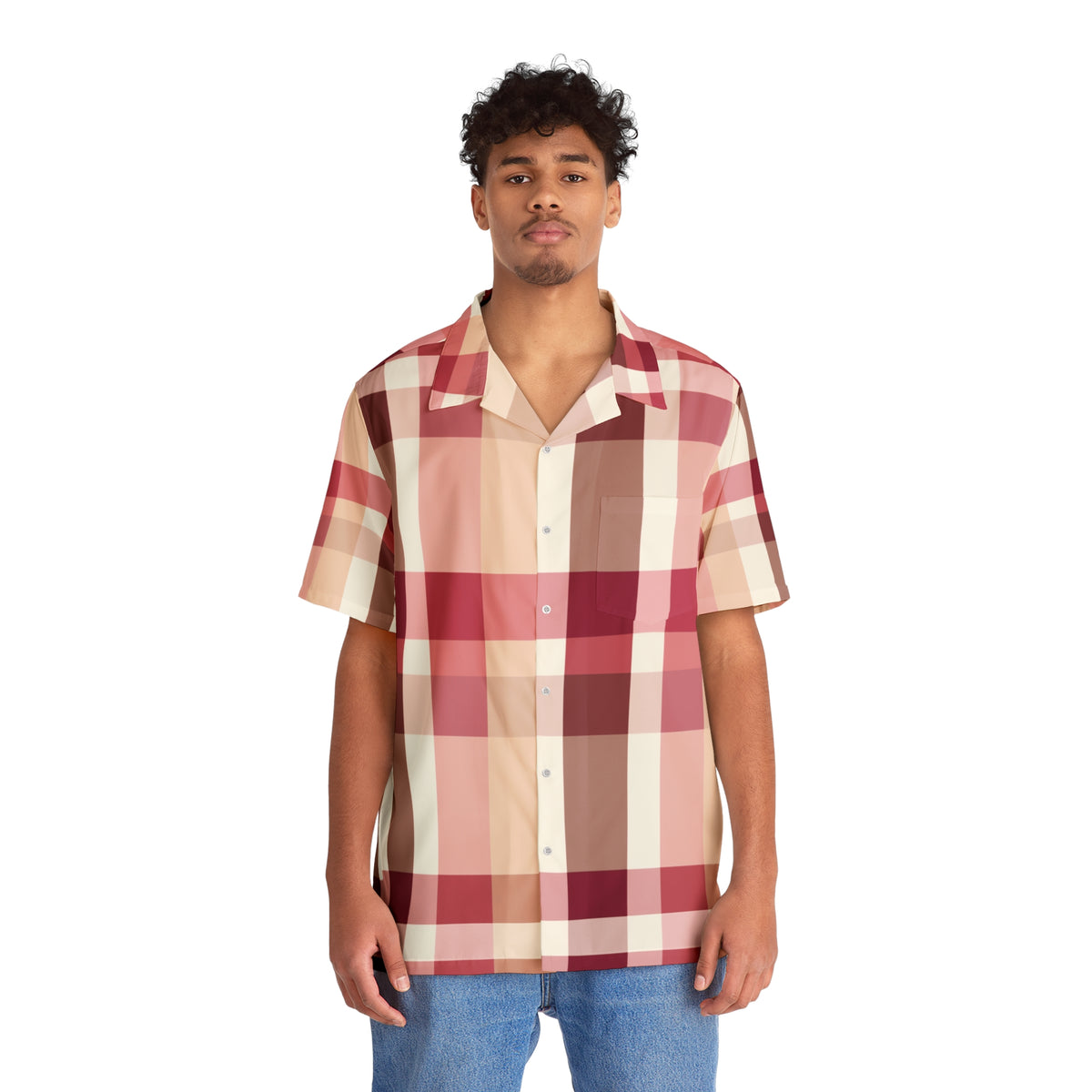 Plaid Men's African Shirt (AOP) - NGOWE STORE