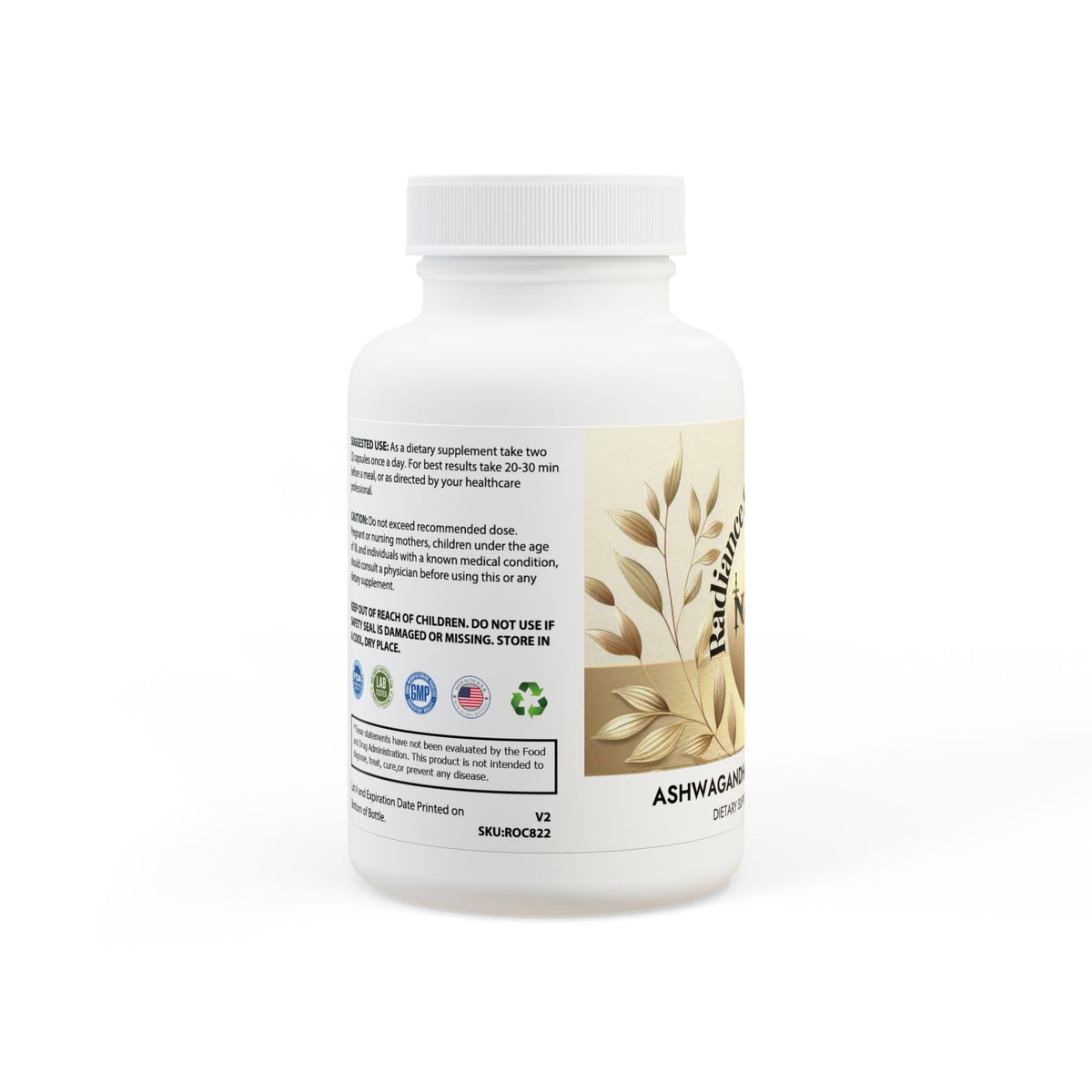Ashwagandha and Black Pepper Supplement (60 capsules) - NGOWE STORE