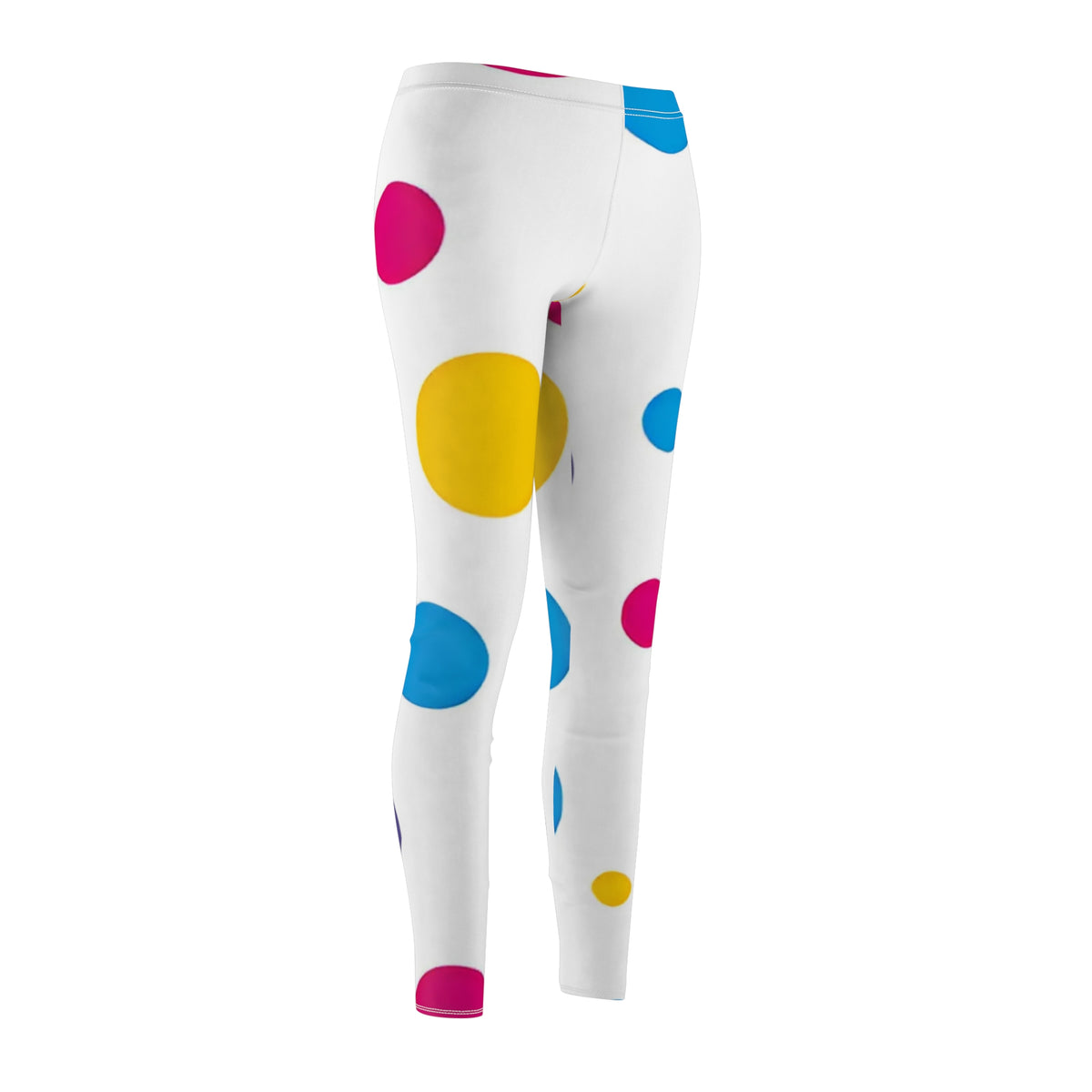 Colored Dots Women's Cut & Sew Casual Leggings (AOP) - NGOWE STORE