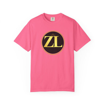 Unisex Garment-Dyed T-Shirt with Retro ZL Logo, Casual Streetwear Tee, Gift for Music Lovers, Trendy Graphic Shirt, Perfect for [...] - NGOWE STORE
