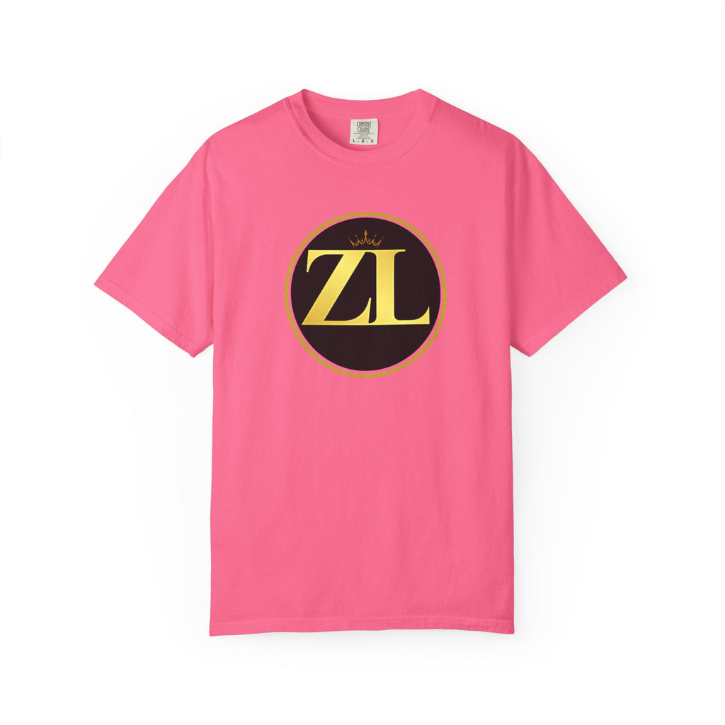 Unisex Garment-Dyed T-Shirt with Retro ZL Logo, Casual Streetwear Tee, Gift for Music Lovers, Trendy Graphic Shirt, Perfect for [...] - NGOWE STORE