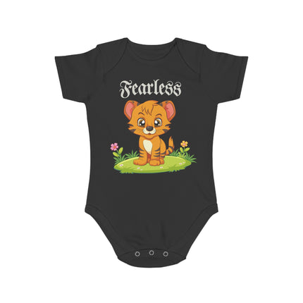 Fearless Baby Lion Cub Short Sleeve Baby Bodysuit - NGOWE STORE