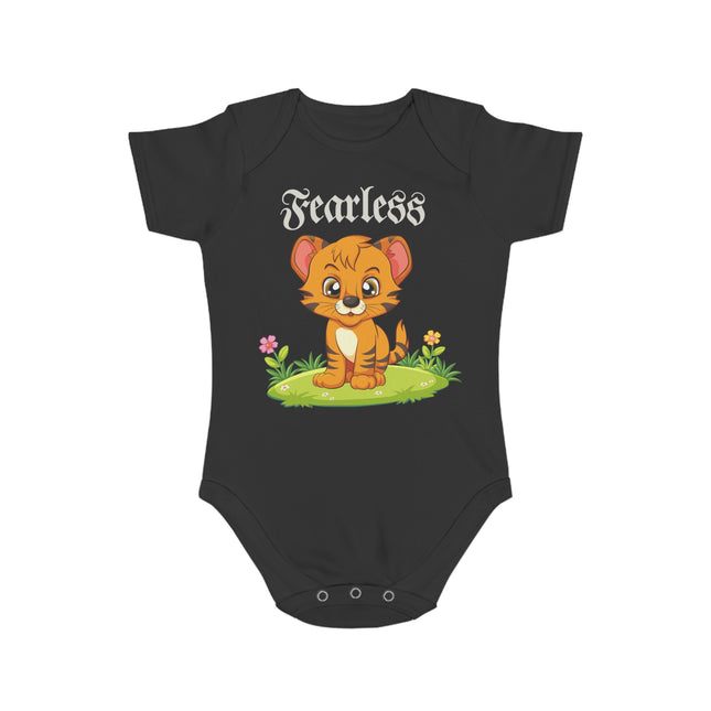Fearless Baby Lion Cub Short Sleeve Baby Bodysuit - NGOWE STORE