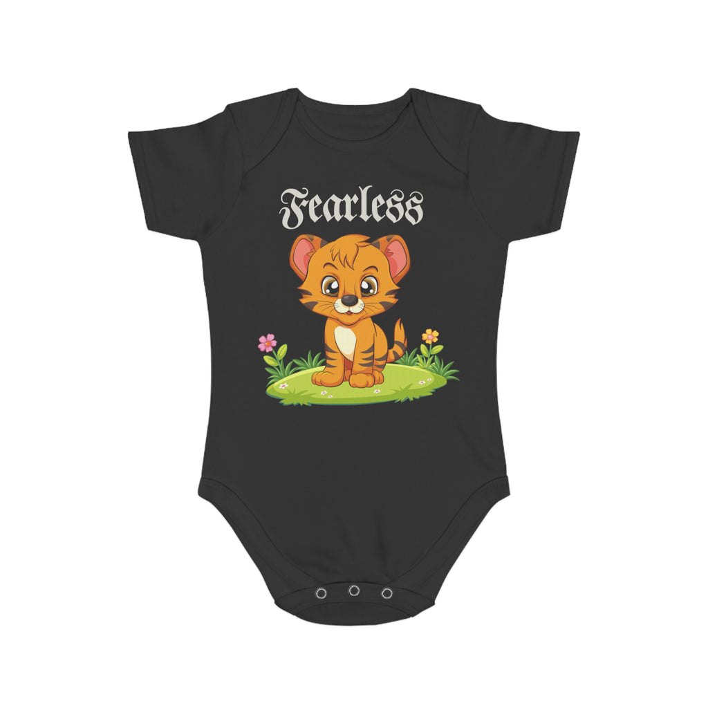 Fearless Baby Lion Cub Short Sleeve Baby Bodysuit - NGOWE STORE