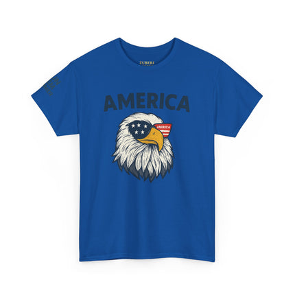 Patriotic Eagle Tee, Unisex Heavy Cotton Tee, USA Independence Day Shirt, American Apparel, 4th of July Top, Freedom Graphic Tee