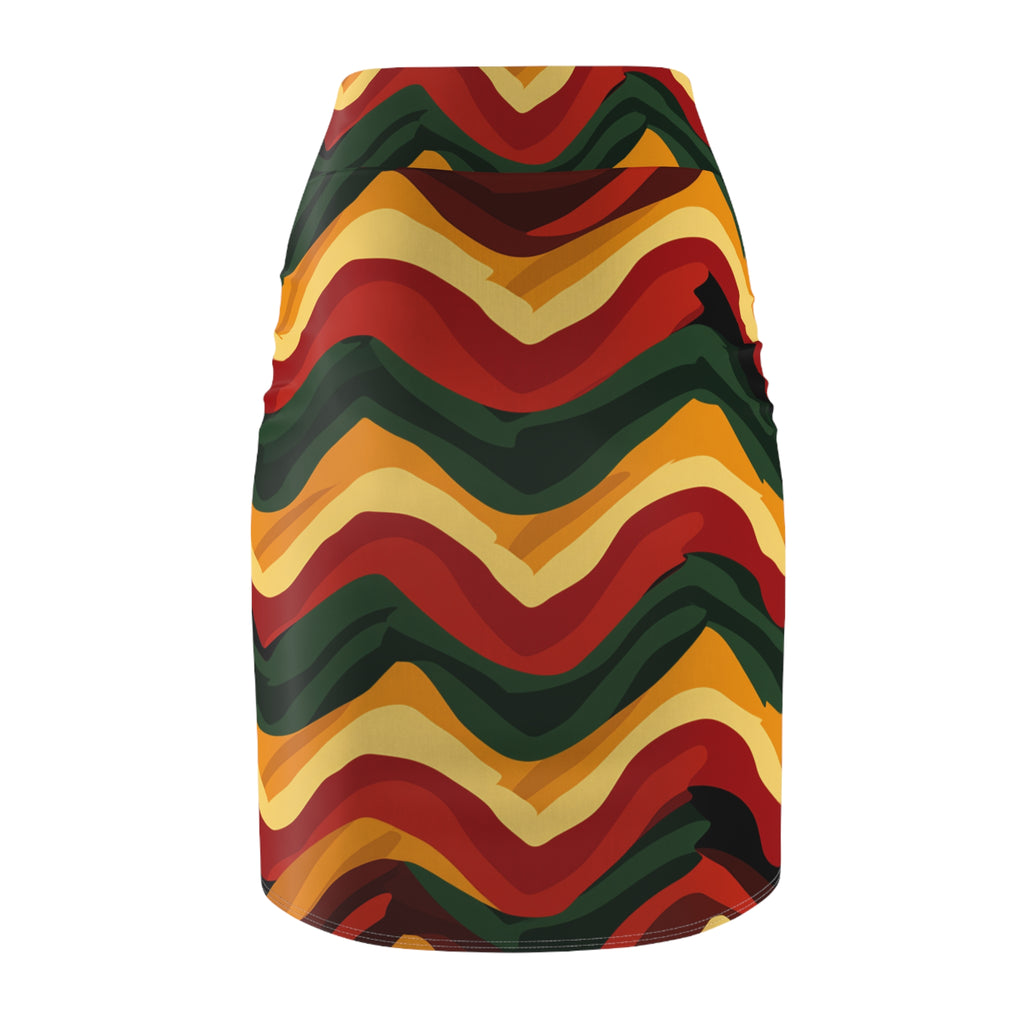 Waves Women's Pencil Skirt (AOP) - NGOWE STORE