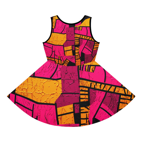 African Print Girls' Sleeveless Sundress - NGOWE STORE