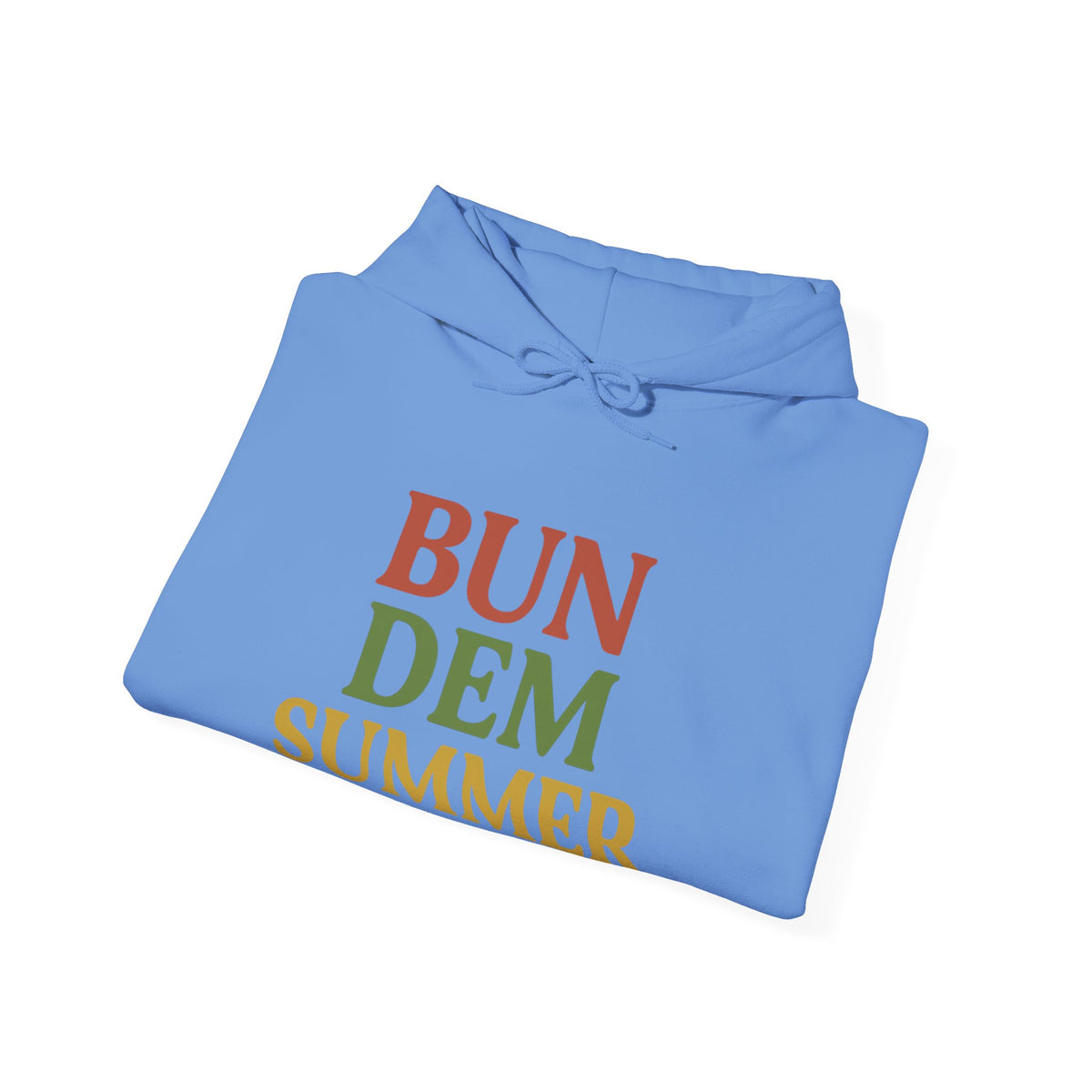 Bun Dem Summer Vibes Hooded Sweatshirt - Empire Editon Cozy Unisex Hoodie, Love Not War Casual Summer Apparel, Gift for Festivals, Outdoor Gatherings, Relaxed Style Sweatshirt - NGOWE STORE
