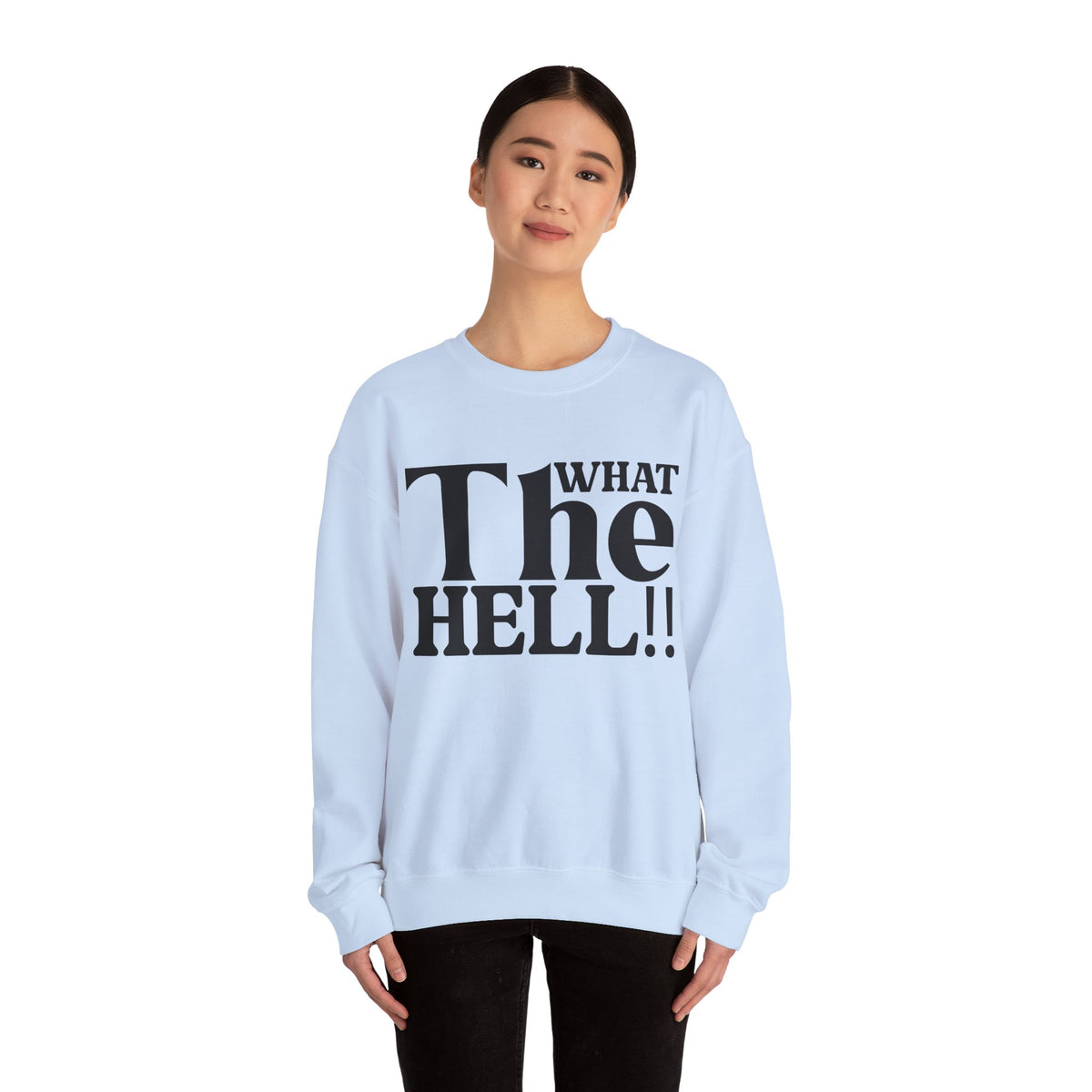 What The Hell Unisex Heavy Blend™ Crewneck Sweatshirt - NGOWE STORE