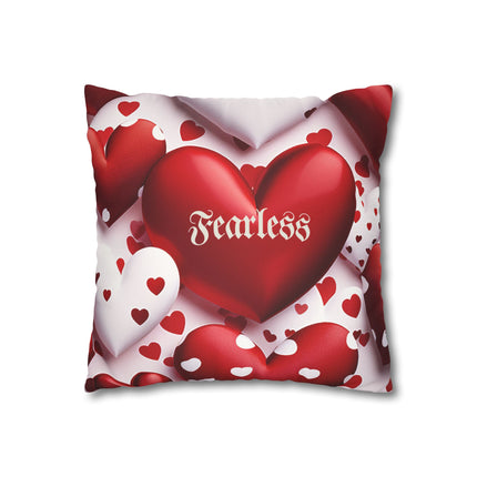 Fearless Valentine's Faux Suede Square Pillowcase