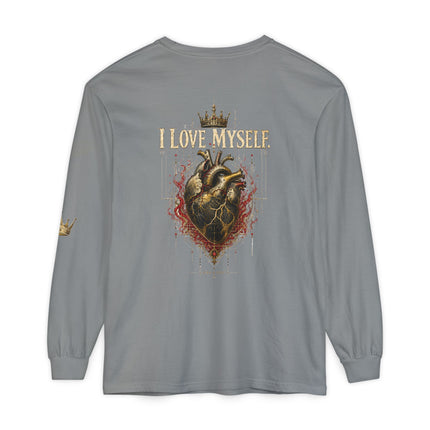 I Love Myself - Unisex Garment-dyed Long Sleeve T-Shirt - NGOWE STORE