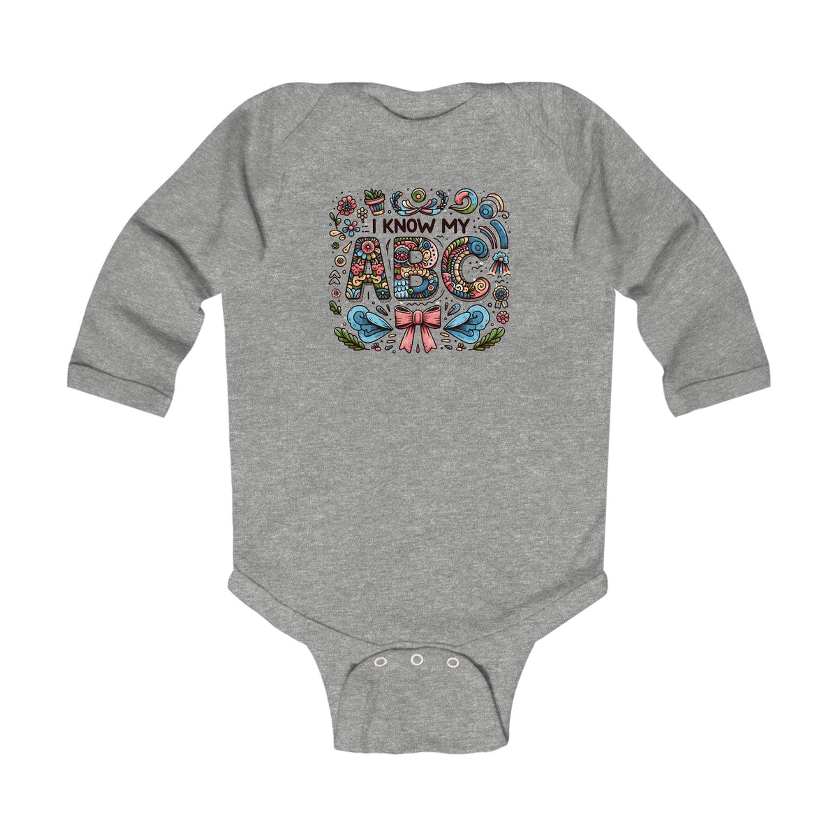 I know My ABC Infant Long Sleeve Bodysuit - NGOWE STORE