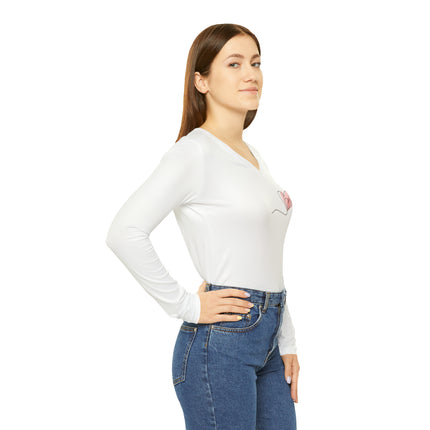 Women's Long Sleeve V-neck Shirt (AOP)