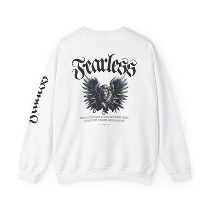 Fearless Lion Angel Unisex Heavy Blend™ Crewneck Sweatshirt - NGOWE STORE
