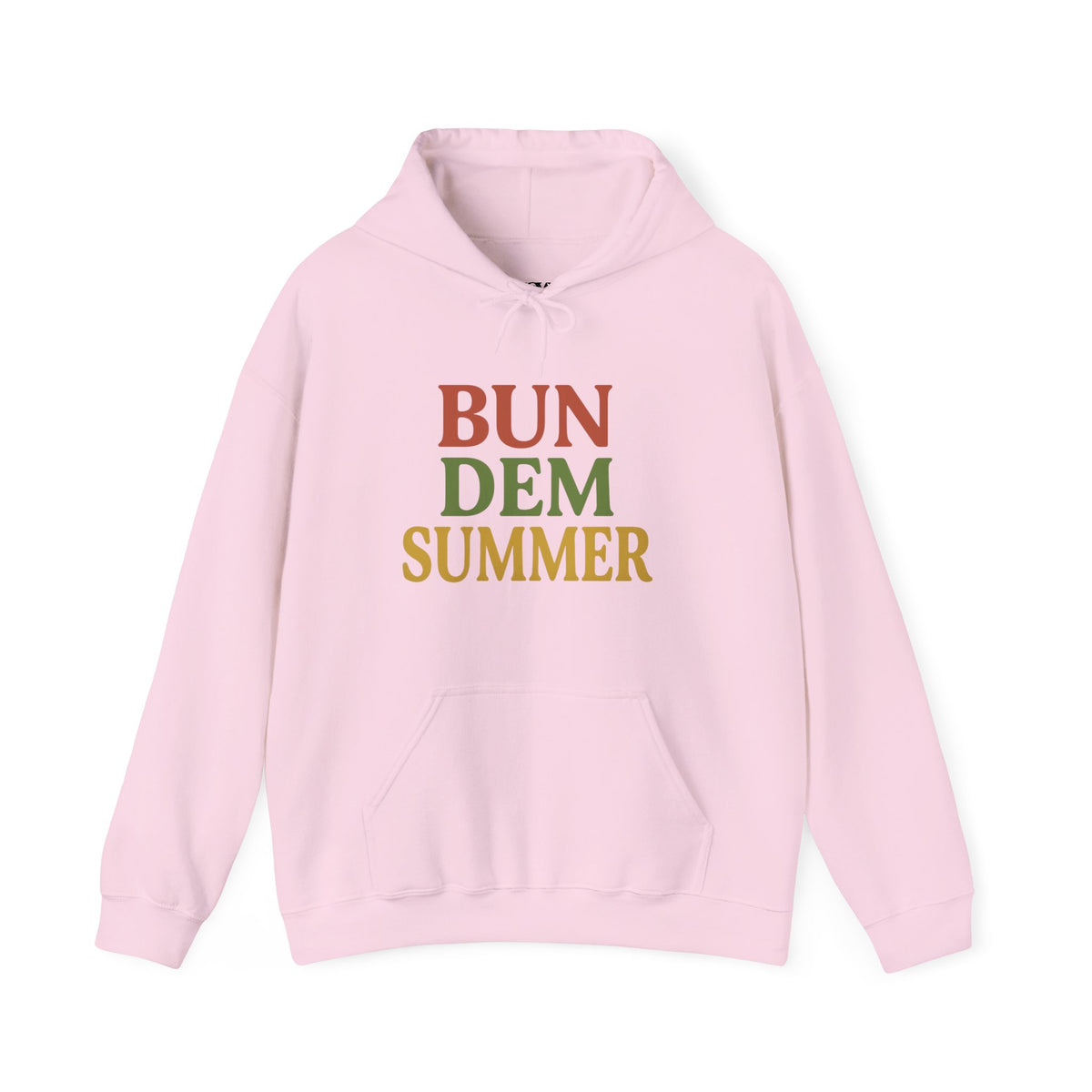 Bun Dem Summer Vibes Hooded Sweatshirt - Empire Editon Cozy Unisex Hoodie, Love Not War Casual Summer Apparel, Gift for Festivals, Outdoor Gatherings, Relaxed Style Sweatshirt - NGOWE STORE