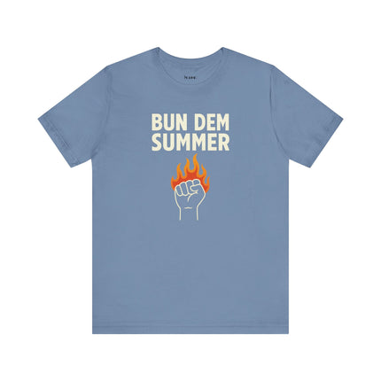 Bun Dem Summer 2025 Vibe Unisex Tee | Bun Dem Summer Graphic Shirt, Casual Wear, Festival Outfit, Gifts for Him / Her, Pride Apparel - NGOWE STORE