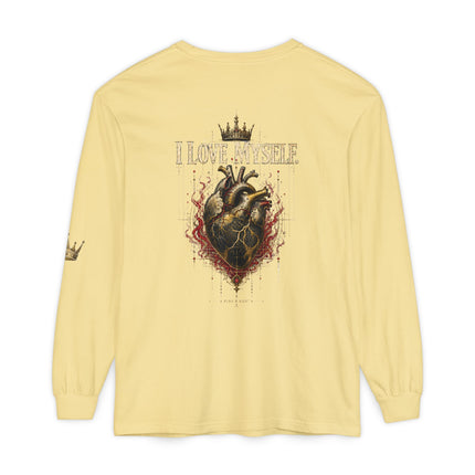 I Love Myself - Unisex Garment-dyed Long Sleeve T-Shirt - NGOWE STORE