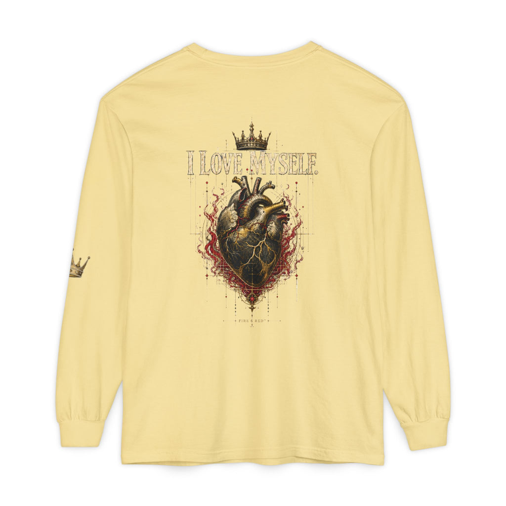 I Love Myself - Unisex Garment-dyed Long Sleeve T-Shirt - NGOWE STORE