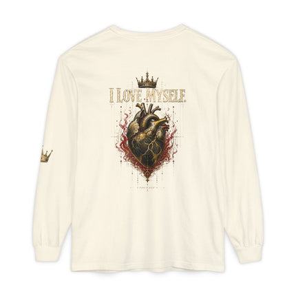 I Love Myself - Unisex Garment-dyed Long Sleeve T-Shirt