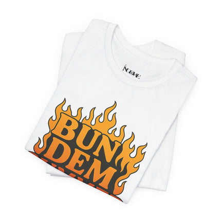 BUN DEM SUMMER Vibes! Graphic Tee - Unisex Short Sleeve T-Shirt, Fun Summer Outfit, Casual Wear, Beach Day Apparel, Gift for Summer Lovers