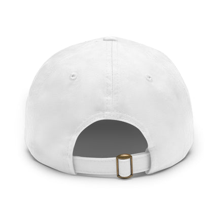 Melanin Spice Dad Hat with Leather Patch (Rectangle)