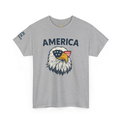 Patriotic Eagle Tee, Unisex Heavy Cotton Tee, USA Independence Day Shirt, American Apparel, 4th of July Top, Freedom Graphic Tee